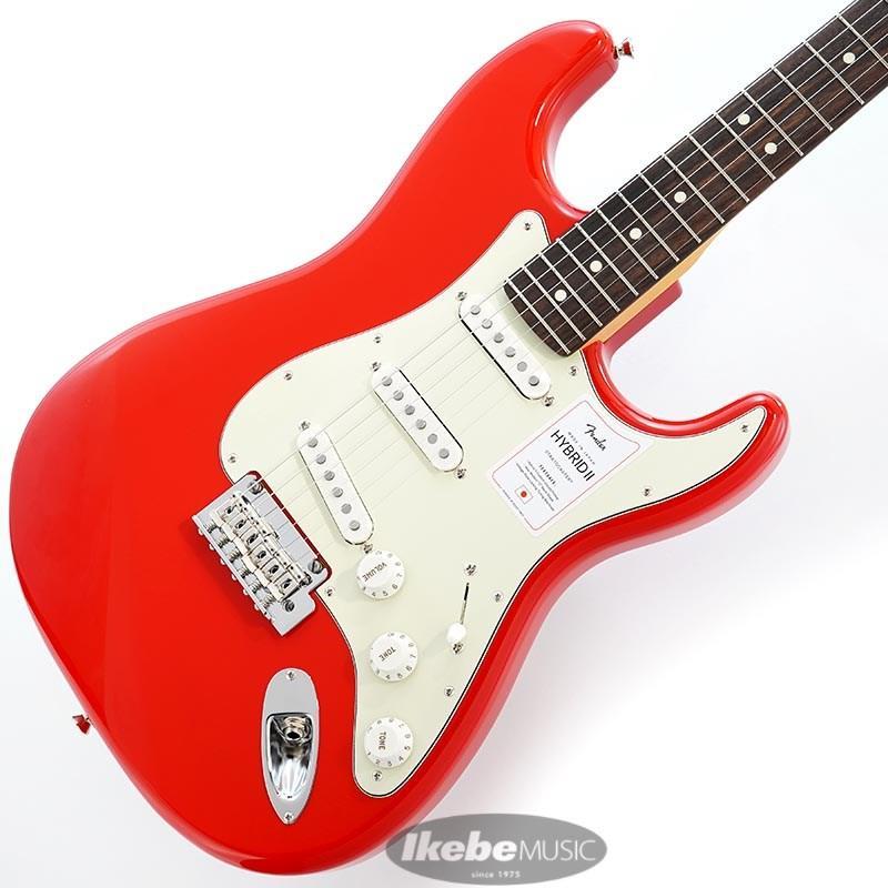 Fender Made in Japan Hybrid II Stratocaster (Modena Red/Rosewood) | Fender
