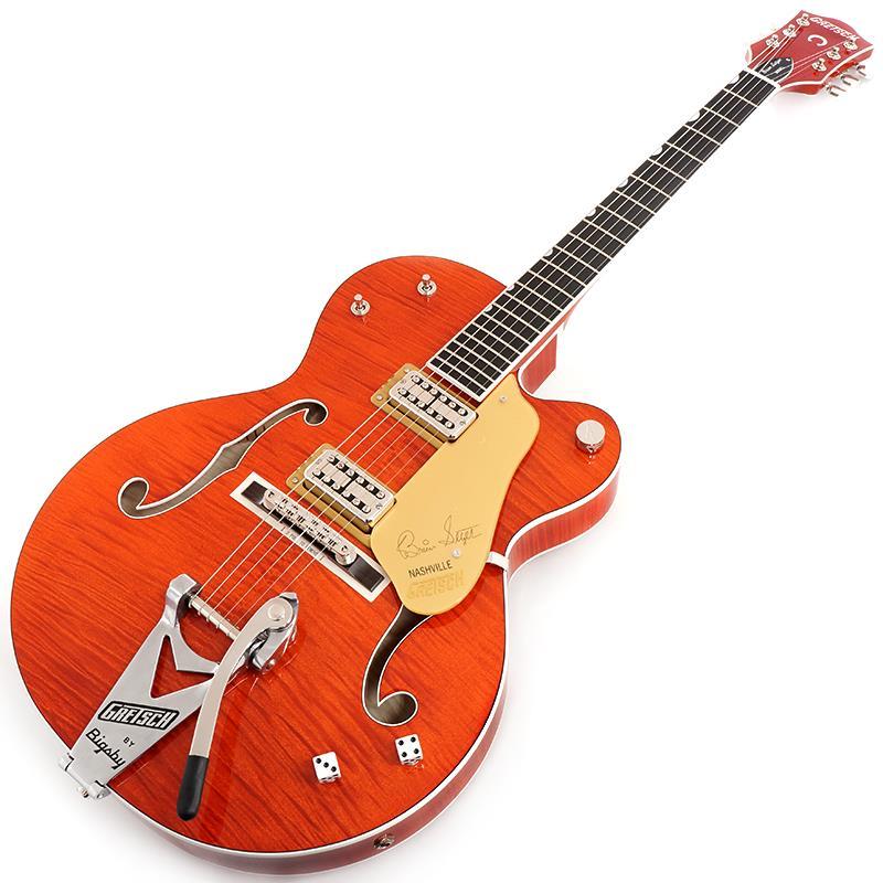 GRETSCH G6120TFM-BSNV Brian Setzer Signature Nashville Hollow Body with Bigsby and Flame Maple（Orange Stain/Ebony） | GRETSCH | 01