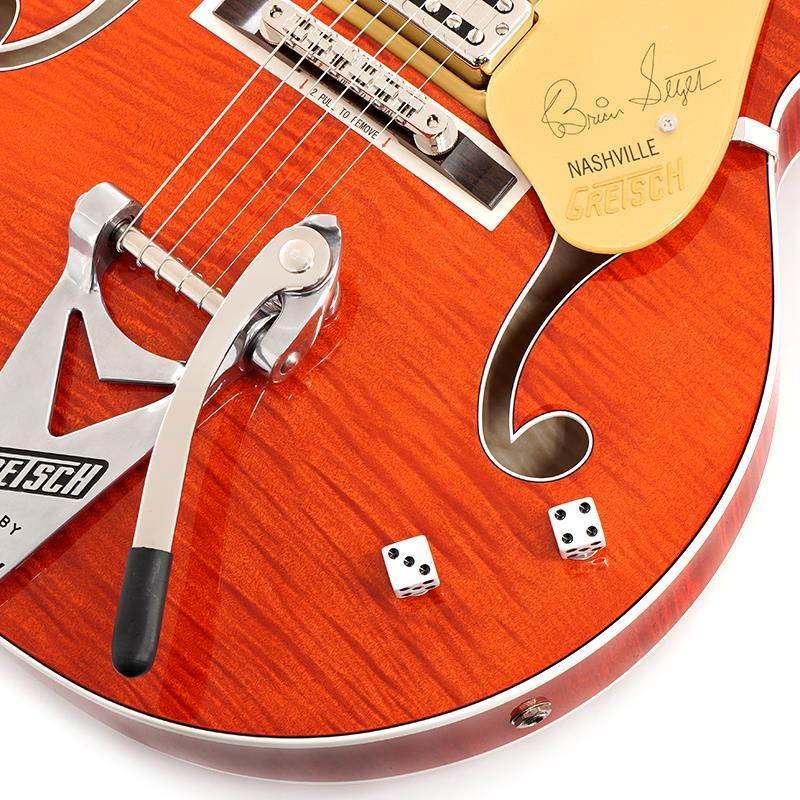 GRETSCH G6120TFM-BSNV Brian Setzer Signature Nashville Hollow Body with Bigsby and Flame Maple（Orange Stain/Ebony） | GRETSCH | 04