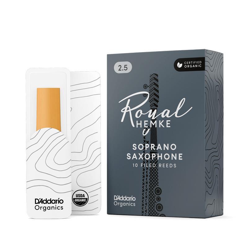 D'Addario Wood Winds 《硬さ：2.5》ソプラノサックス用リード ダダリオ・ウッドウインズ オーガニック ロイヤル・ヘムケ | 