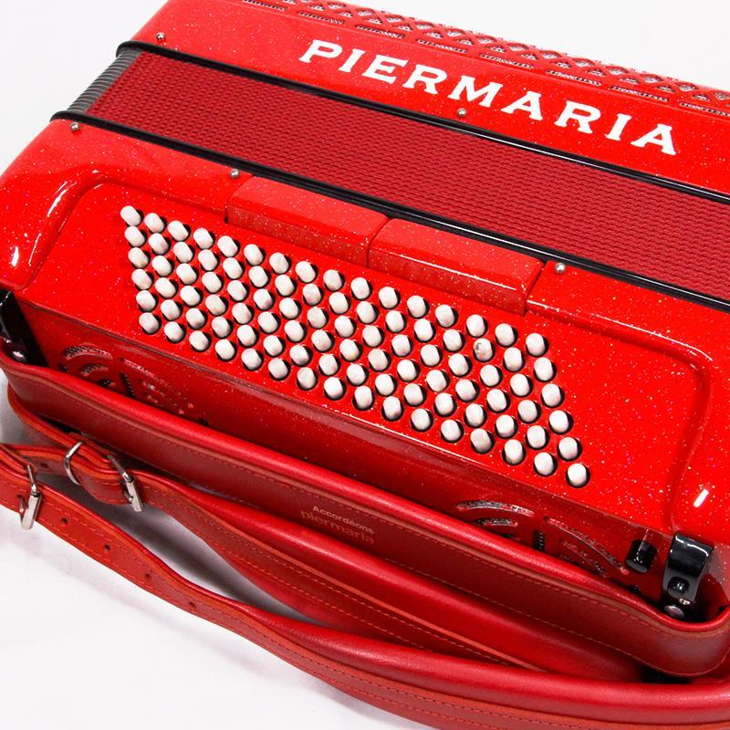 unknown USED 中古 PIERMARIA 206 Vintage Red (イタリア製アコーディオン) (純正ロゴ入りハードケース付) ピエルマリアの画像