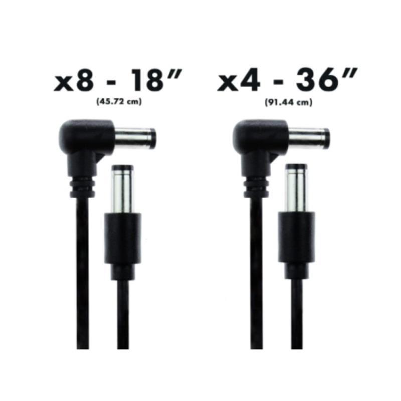 WALRUS AUDIO Canvas DC Cables 12 Pack 8 (18inch) - 4 (36inch) | 
