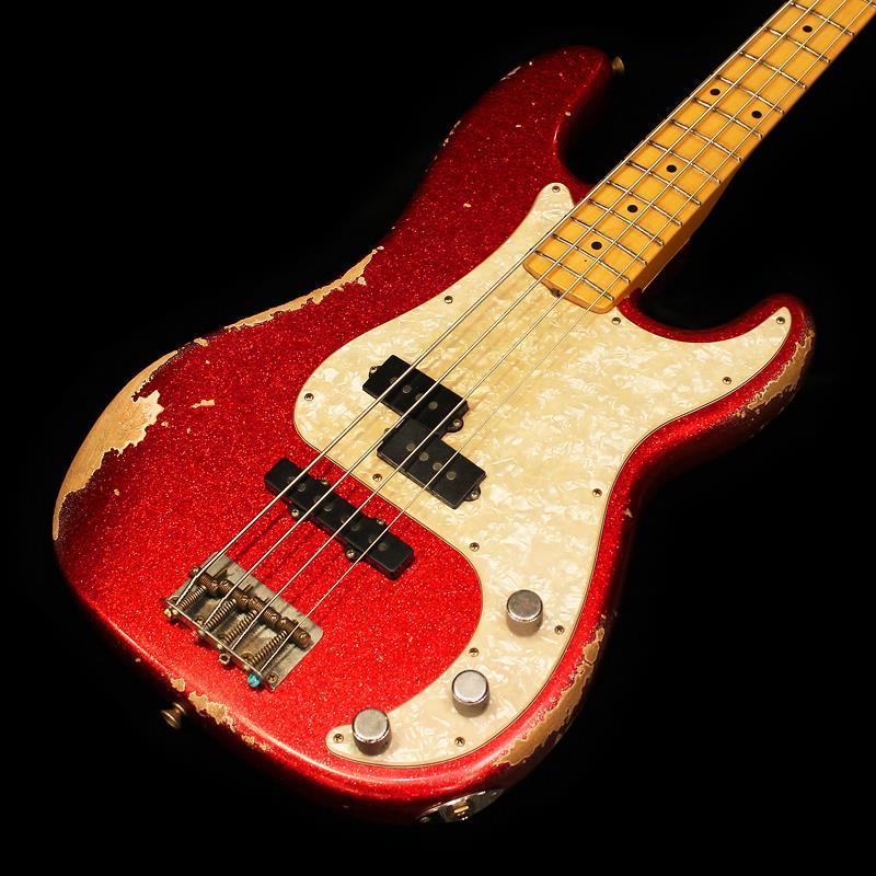 Fender Custom Shop Limited Edition Masterbuilt J Precision Bass PJ， King’s Red Sparkle_1