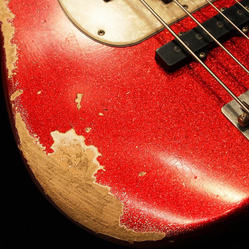 Fender Custom Shop Limited Edition Masterbuilt J Precision Bass PJ， King’s Red Sparkle_3