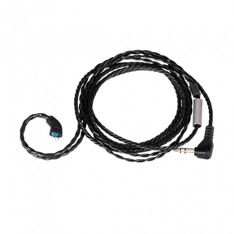 qdc DEBUT Cable IEM2pin 1.2m Black (ブラック)(キューディーシー)(IEM Flat 2pin)(銀メッキ銅) | qdc