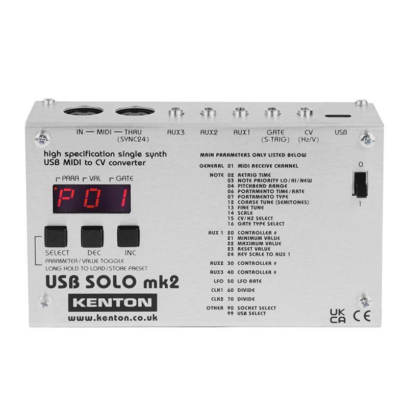 KENTON USB SOLO Mk2 (ケントン)(MIDI-CVコンバーター)(MIDIインターフェース)(CV使用シンセ対応)(USBSOLOMk2) | 