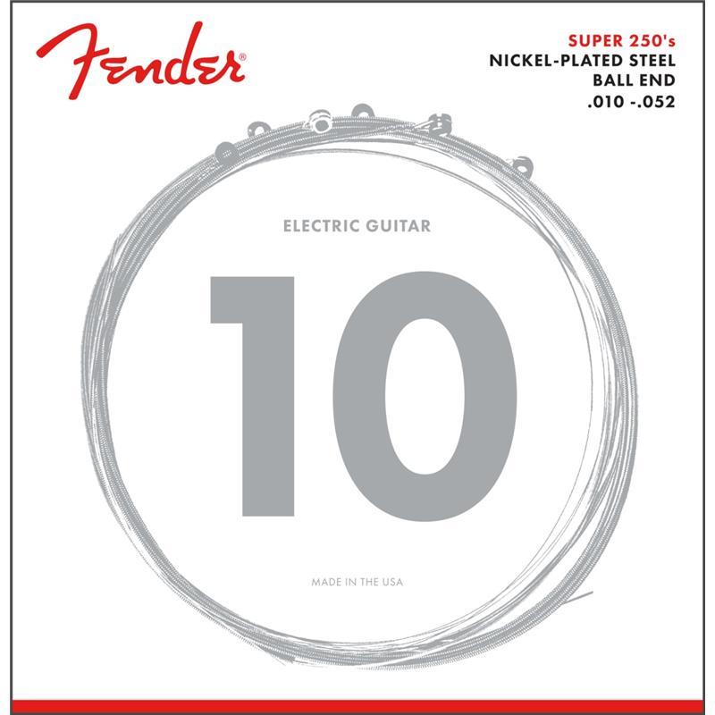 Fender USA Fender 250RH Super 250 Guitar Strings， Nickel Plated Steel， Ball End， 250RH Gauges .010-.052 | Fender
