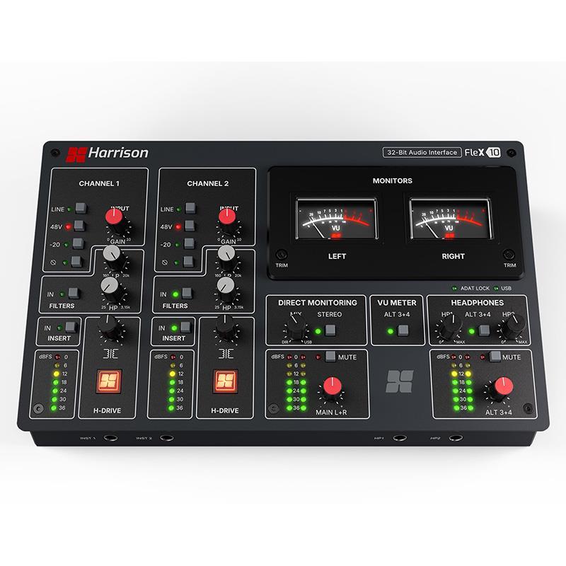 Harrison Audio 【ご予約商品・9月末発売予定】FLEX-10 (ハリソンオーディオ)(オーディオインターフェイス)(2in/4out)(ADAT搭載)(32ビット/19... | 