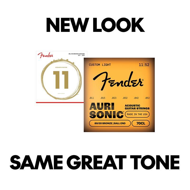 Fender USA AuriSonic 70 80/20 Bronze Acoustic Guitar Strings[#0730070405] | Fender | 03