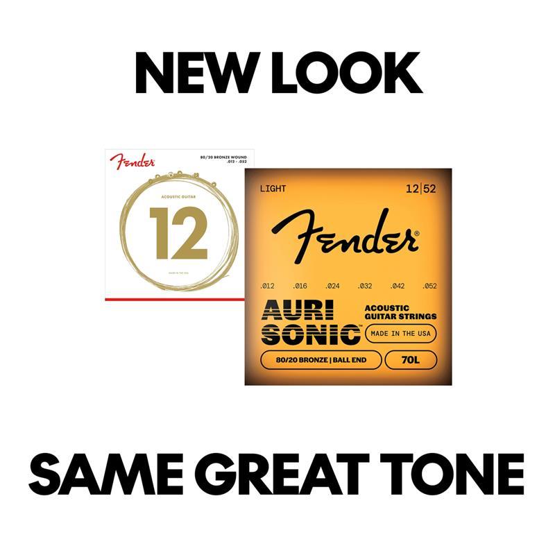 Fender USA AuriSonic 70 80/20 Bronze Acoustic Guitar Strings[#0730070403] | Fender | 03