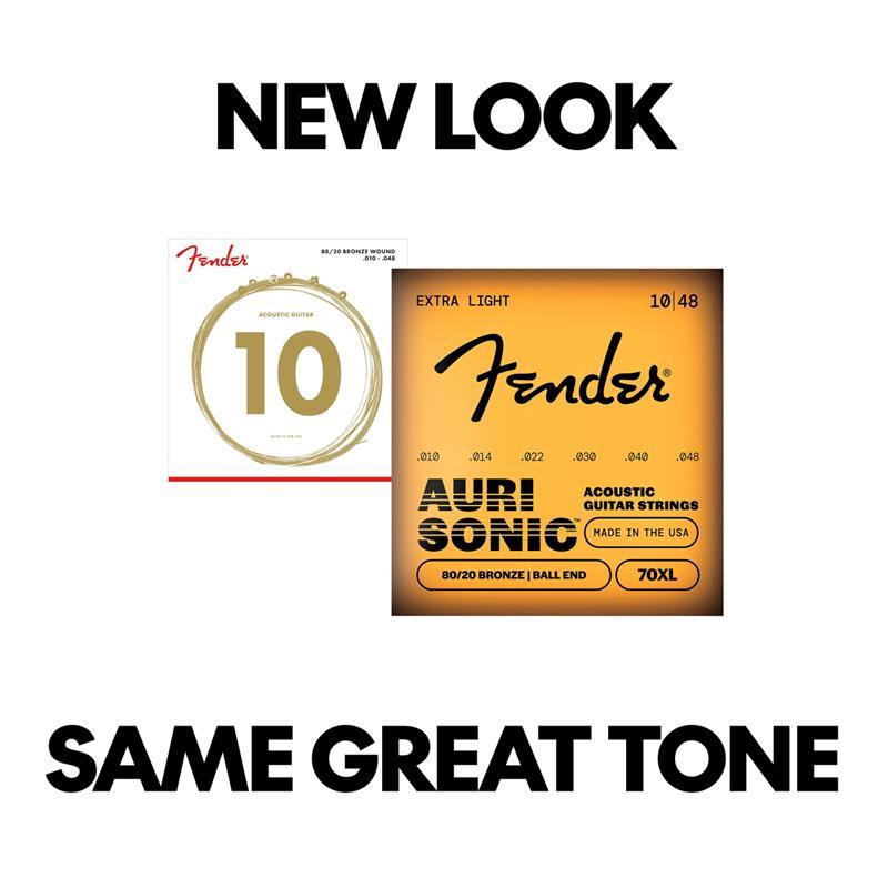 Fender USA AuriSonic 70 80/20 Bronze Acoustic Guitar Strings[#0730070402] | Fender | 03
