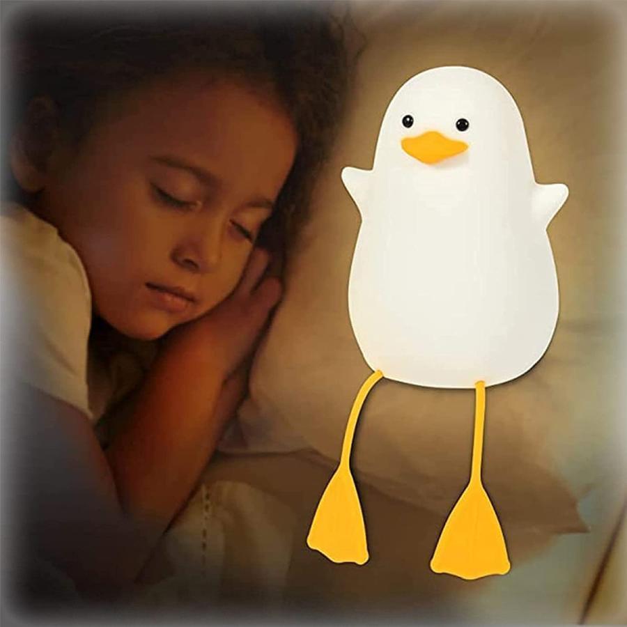 ナイトライト ベッドサイドランプ アヒル LEDライト 授乳ライト タイマ設定 かわいい 調光 テーブルランプ 夜間ライト プレゼント 枕元