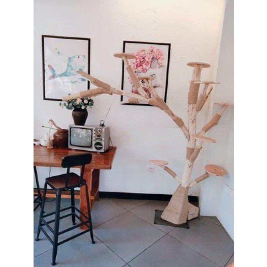 最新 キャットタワー 木製 猫の木 猫登山 猫の活動ツリー 無垢材 猫のジャンプ プラットフォーム 猫登山タワー猫の活動木 猫の遊び地域 高1.5メートル 【PET1028911382】(36415円)