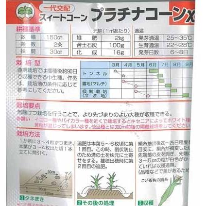 清水種苗 とうもろこし 種 プラチナコーンχ（カイ） 2000粒 : イケダ