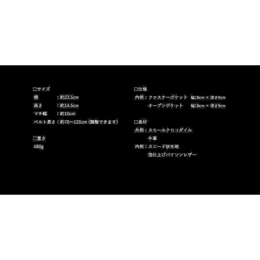 【池田工芸】旅の相棒になる容量２倍モデル Crocodile Body Bag Voyager Dx（クロコダイル ボディバッグ デラックス）【7月30日頃出荷】の画像