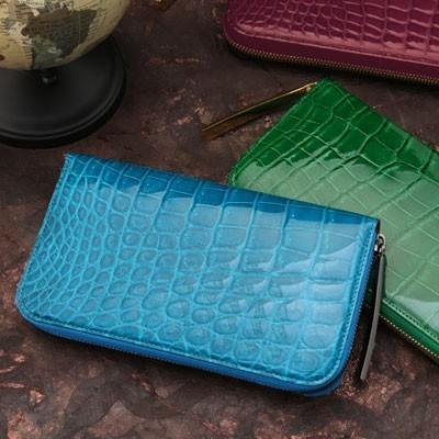 クロコダイル財布 艶クロコダイル メンズ 長財布【池田工芸 クロコダイル財布 艶クロコダイル メンズ 長財布【池田工芸