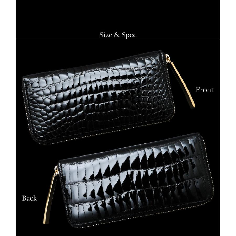 【池田工芸】クロコダイルを、スムーズな使い心地で持つ。Crocodile Smooth Long Wallet クロコダイル スムーズロングウォレット【7月30日頃出荷】の画像