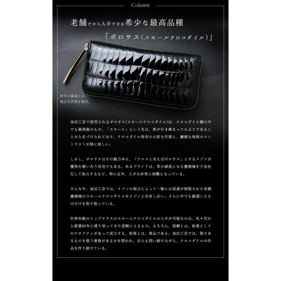 【池田工芸】クロコダイルを、スムーズな使い心地で持つ。Crocodile Smooth Long Wallet クロコダイル スムーズロングウォレット【7月30日頃出荷】の画像