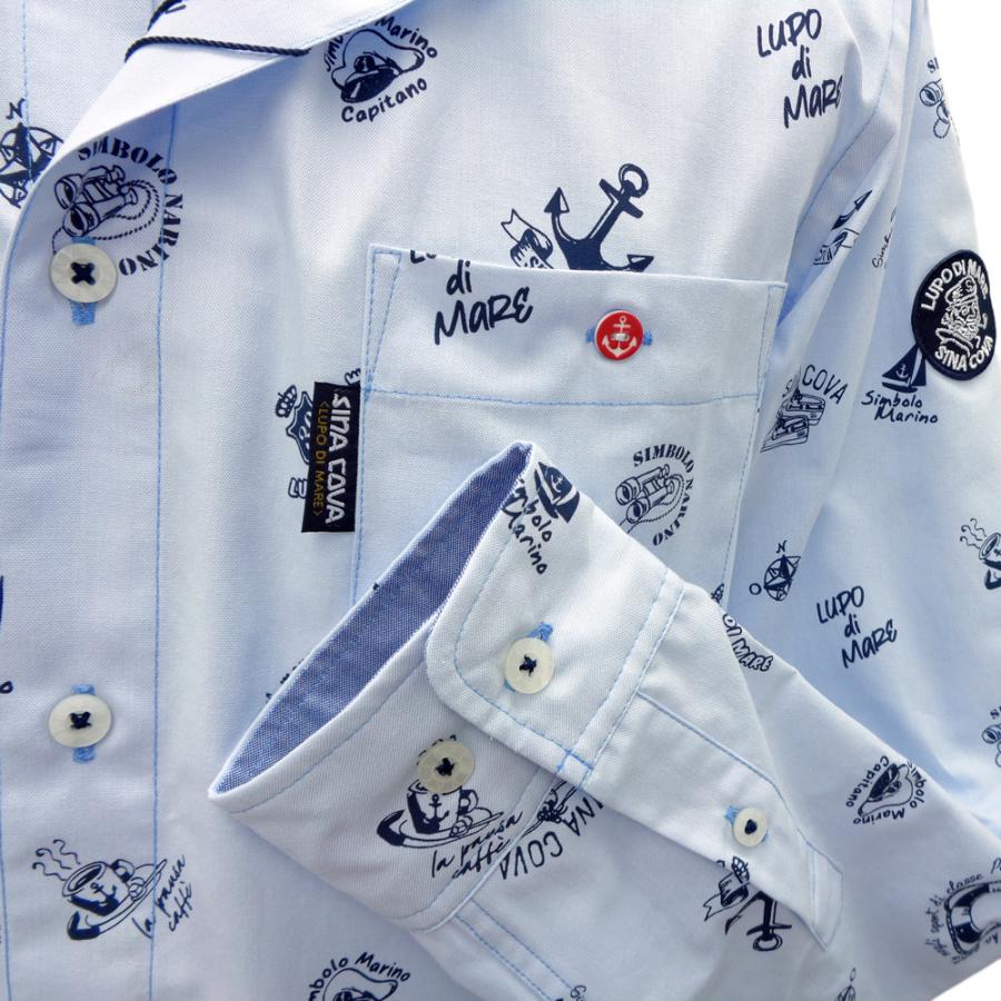 SINA COVA（シナコバ） 30%OFF 秋冬 SCマリン総柄 長袖ボタンダウン