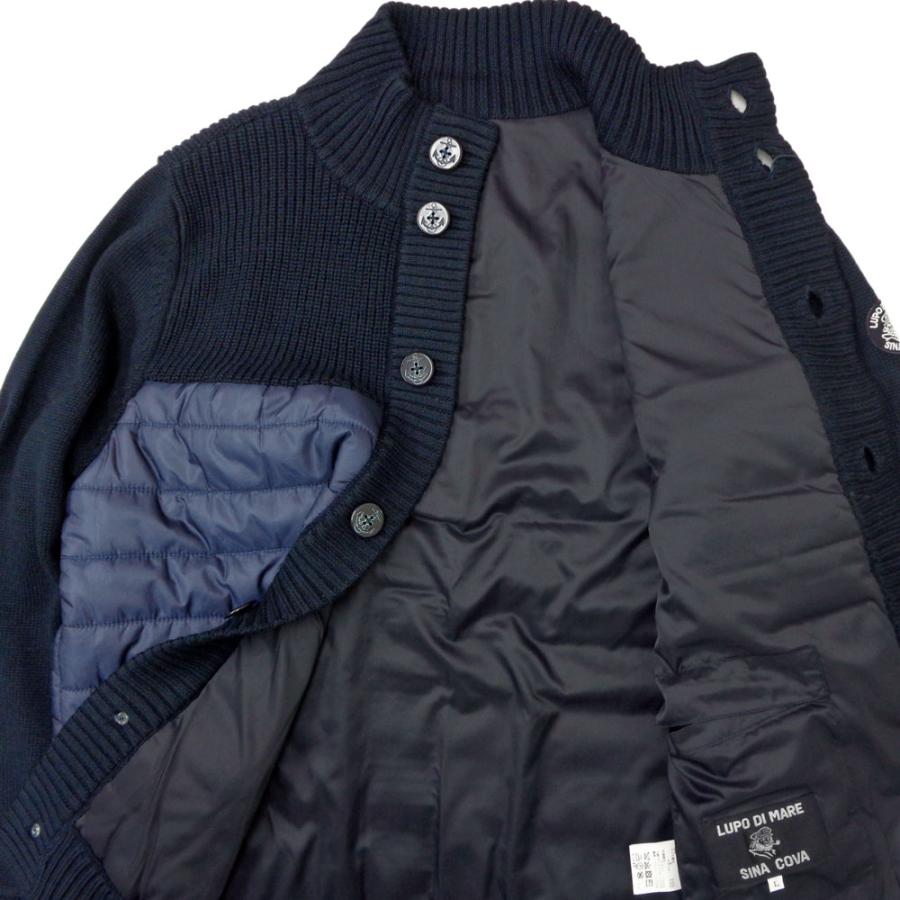 SINA COVA（シナコバ） 40%OFF 秋冬 中綿入りニットジャケット (紺) (L 