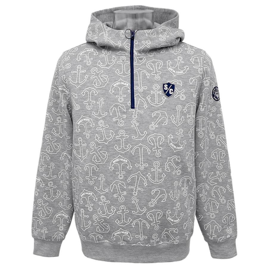 SINA COVA 30%OFF 2024秋冬 シナコバ 総柄pt ハーフジップパーカー