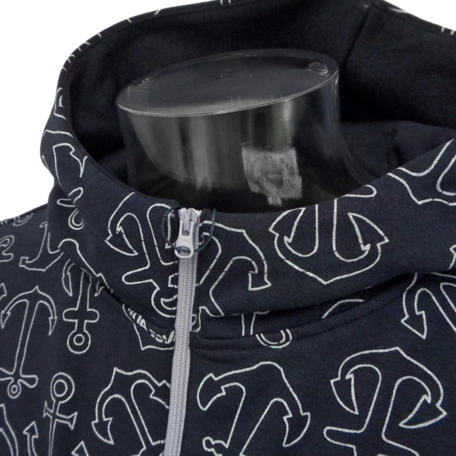 SINA COVA（シナコバ） 30%OFF 秋冬 総柄pt ハーフジップパーカー (紺