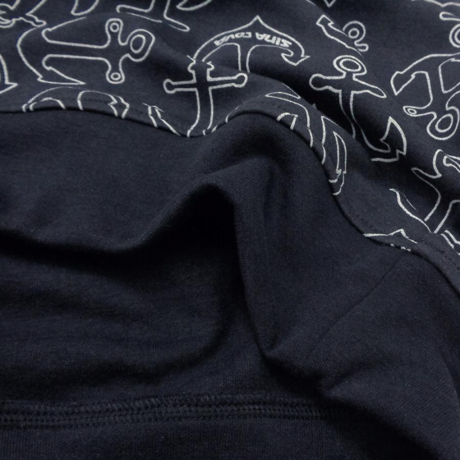 SINA COVA（シナコバ） 30%OFF 秋冬 総柄pt ハーフジップパーカー (紺