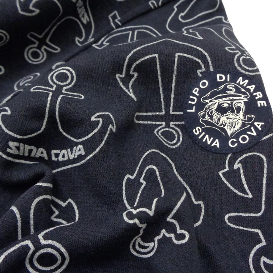 SINA COVA（シナコバ） 30%OFF 秋冬 総柄pt ハーフジップパーカー (紺
