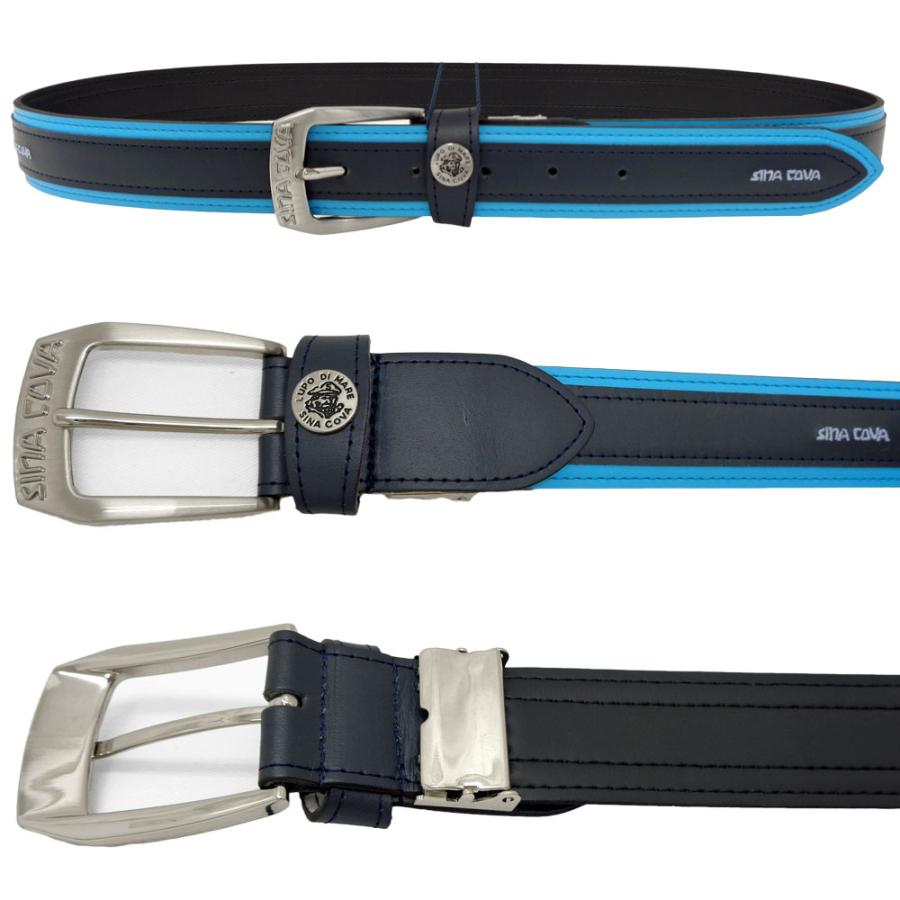 シナコバベルト SINA COVA 【sale除外】シナコバ ロゴ刺繍総柄 ツートンカラー