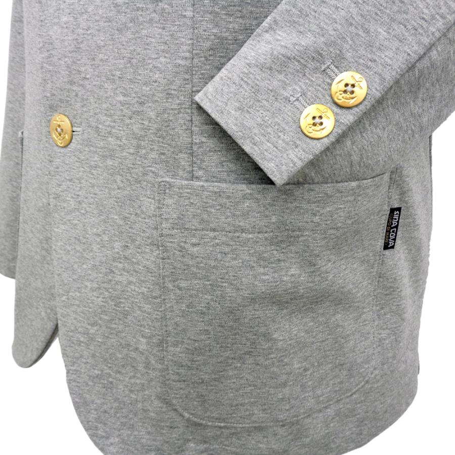 2026春夏新作 シナコバ 綿ポンチ カットソー柔らかテーラードジャケット (グレー) (M)(L)(LL) JK*0126113040140の画像