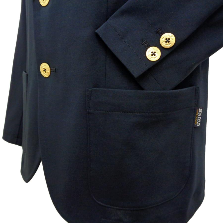 2026春夏新作 シナコバ 綿ポンチ カットソー柔らかテーラードジャケット (紺) (M)(L)(LL) JK*0126113040290の画像