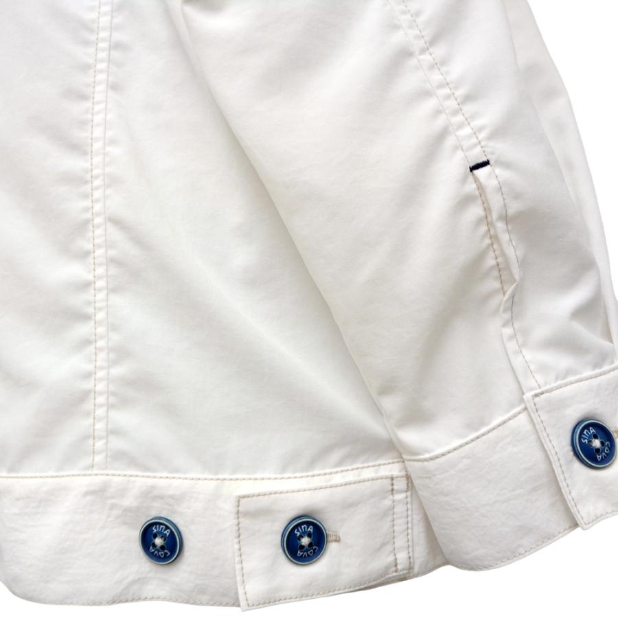 2026春夏新作 シナコバ  薄いナイロン地の軽量トラッカージャケット (白) (M)(L)(LL)JK*0126123010110の画像
