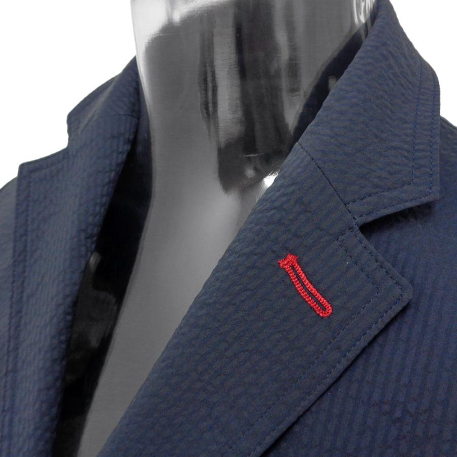 2026春夏新作 シナコバ 軽量サッカーストレッチ 薄手テーラードジャケット (紺) (M)(L)(LL) JK*0126133030290の画像