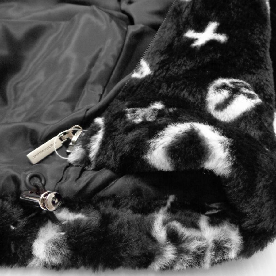 カステルバジャック モノグラムエコファーブルゾン 黒