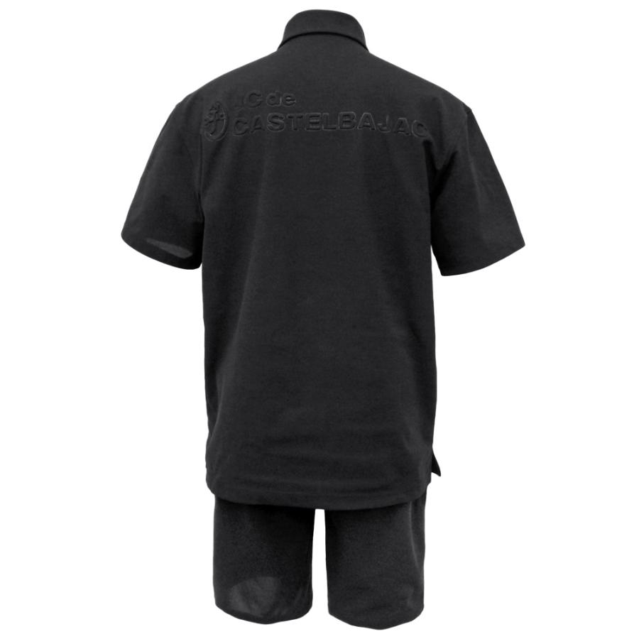 2026春夏新作 カステルバジャック 半袖ポロシャツ＆ショートパンツ上下セット (黒) (M)(L)(LL)SU*02721627911199の画像