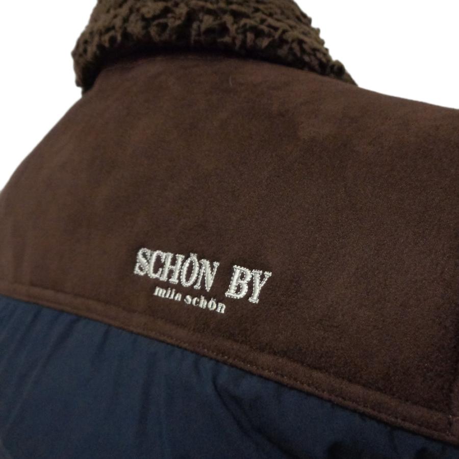 mila schon 60%OFF 秋冬 ミラショーン スウェード切り替えダウン  