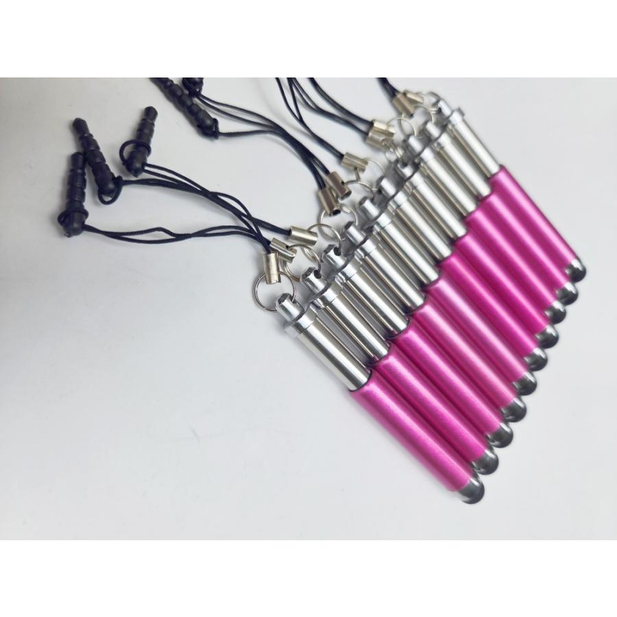 10本セット 伸縮タッチペン ローズレッド ニューデザイン スマホ差し込み口に対応タッチペン　各種スマホ、タブレットスマートフォン Tab用 |  | 01