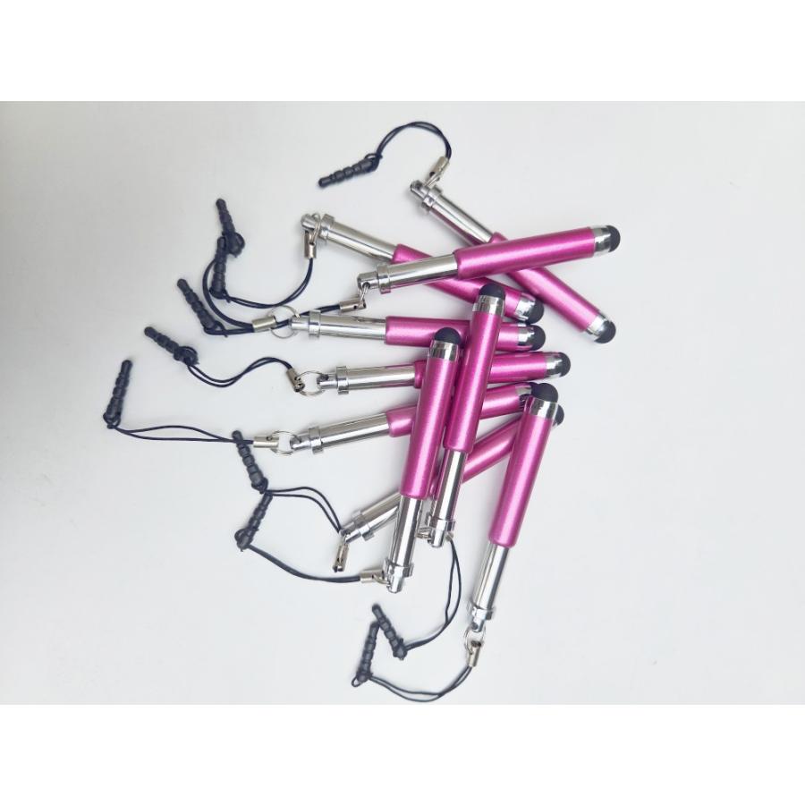 10本セット 伸縮タッチペン ローズレッド ニューデザイン スマホ差し込み口に対応タッチペン　各種スマホ、タブレットスマートフォン Tab用 |  | 02