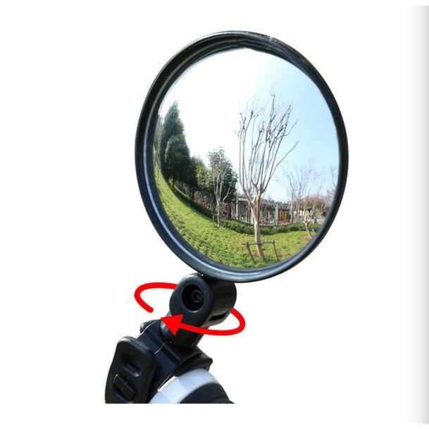 自転車バックミラー 円形凸面&楕円形選択可能    2個セット 360度回転可能 |  | 03