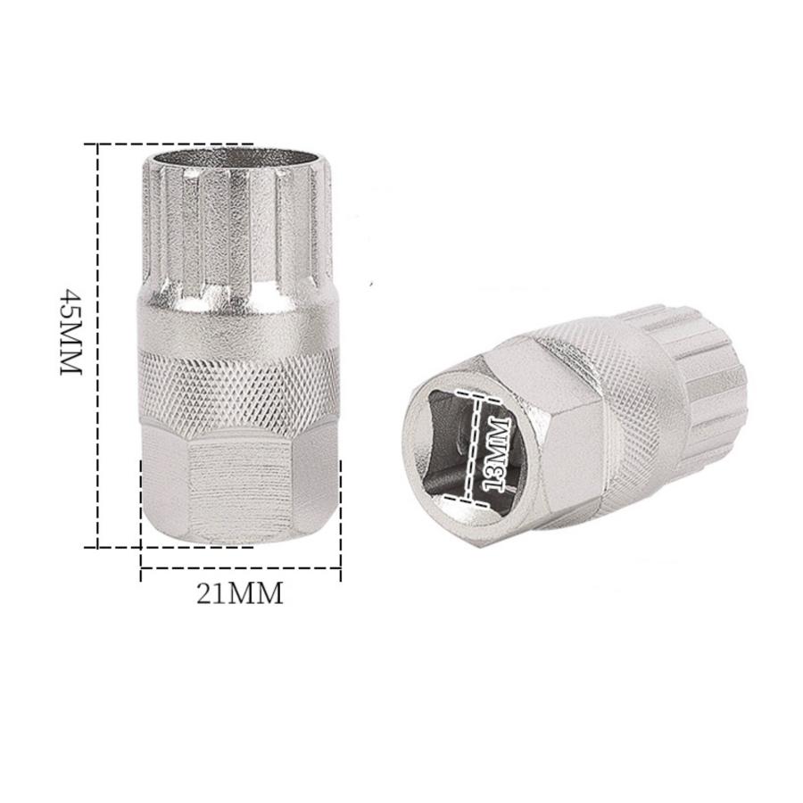 フリーホイールリムーバー ボスフリー抜き ソケット 取り外し 自転車修理 フライホイール取り付けソケット ボスフリー取り外し スプロケット抜き |  | 01