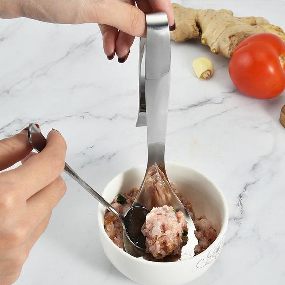 【送料無料】ミートこねらーセット -キッチン雑貨 デザイン ギフト 肉団子 ハンバーグ　ステンレス |  | 01