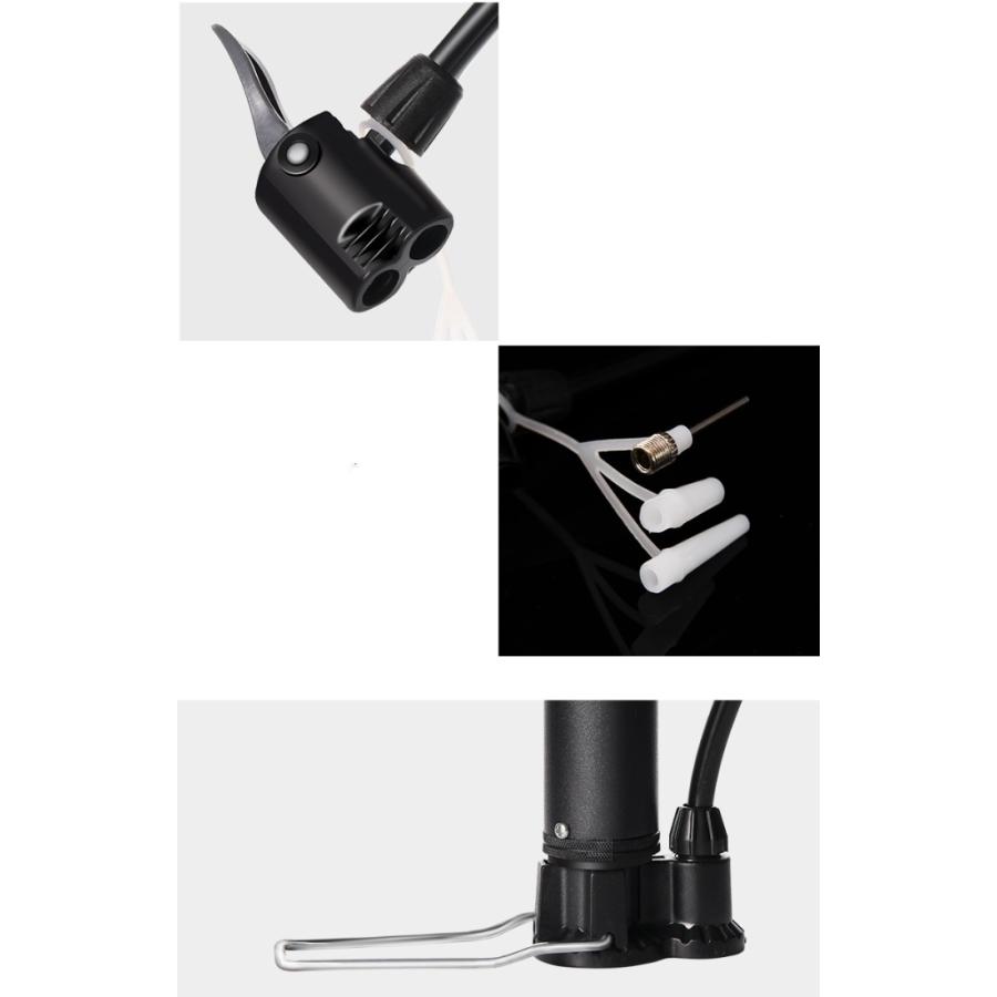 自転車 電動バイク アシスト自転車 対応 空気入れ 米式 空気圧計付 全バルブ対応 樹脂製 ロードバイク クロスバイク 仏式 米式 英式バルブ 65CM |  | 06