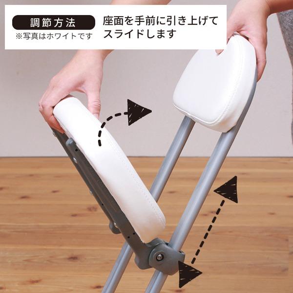 〔3個セット〕高さ調節チェア(ブラウン/茶) 折りたたみ椅子 イス カウンターチェア 合成皮革 スチール クッション 高さ75cm 背もたれ付き コンパクト 業務用 ... ブラウン/茶 折りたたみ椅子 イス カウンターチェア 合成皮革 スチール クッション 高さ75cm 背もたれ付き コンパクト 業務用 NK