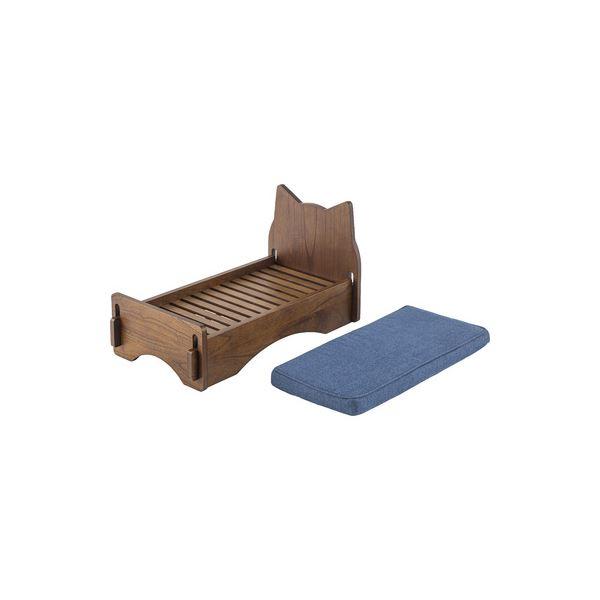 《送料込》 ペットベッド ブラウン 猫モチーフ 組立品 〔ペット用〕 【M2277993228】(11681円)
