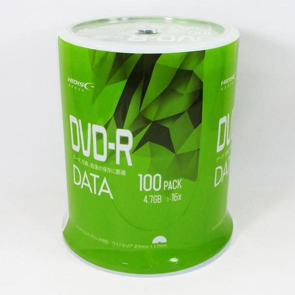 同梱可能 DVD-R 100枚 データ用 4.7GB 16倍速 HIDISC VVDDR47JP100/0699ｘ１個｜ikenetjigyoubu