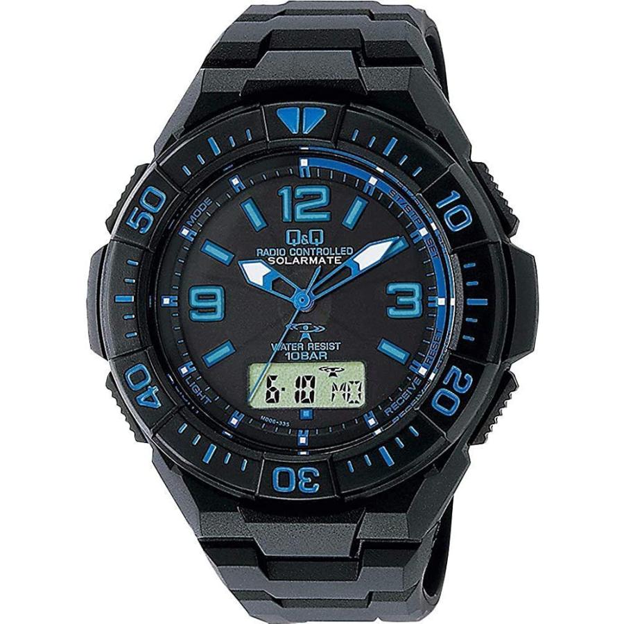 同梱可能 腕時計 シチズン 電波ソーラー クロノグラフ 10気圧防水 メンズ MD06-335 メンズ ブラック × ブルー/3509｜ikenetjigyoubu