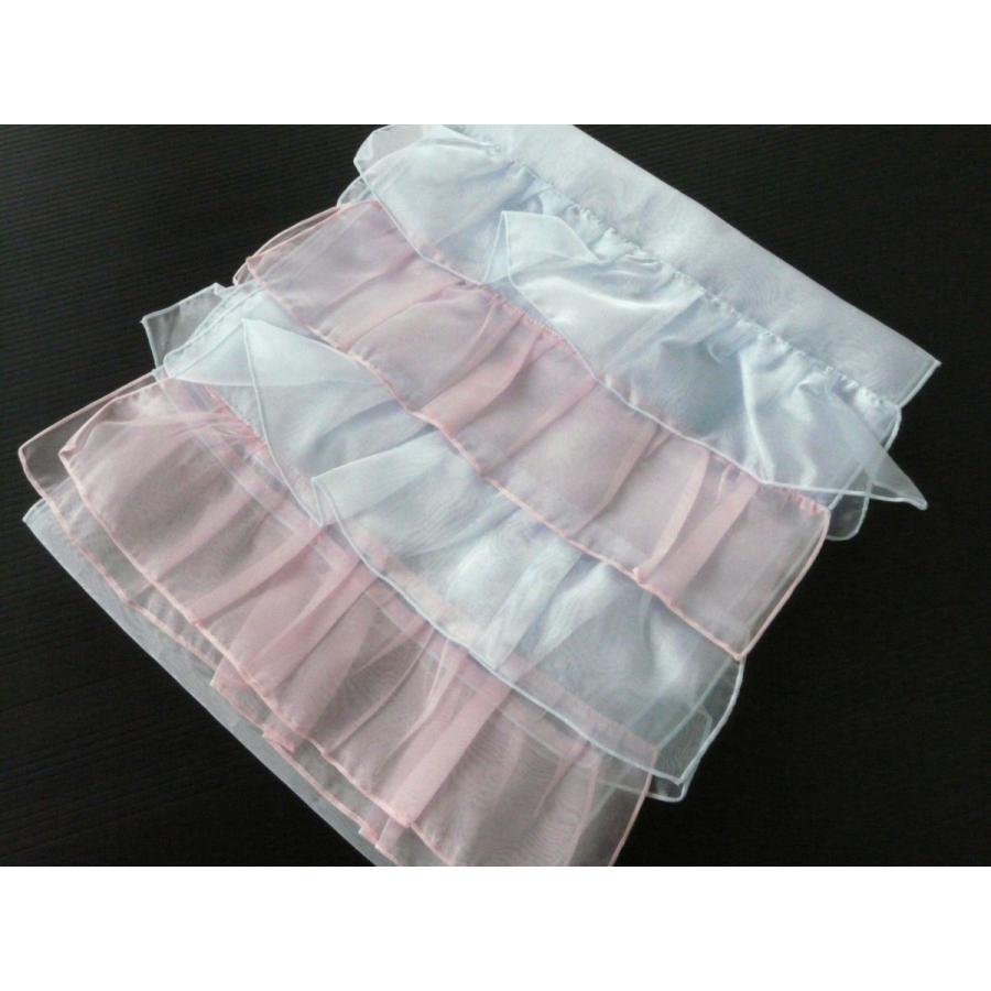 大人の兵児帯 プチ兵児帯 オーガンジー 配色 水色 ピンク フリル 成人式 浴衣 メール便可 717 Fsw 59 717 いけのや 通販 Yahoo ショッピング