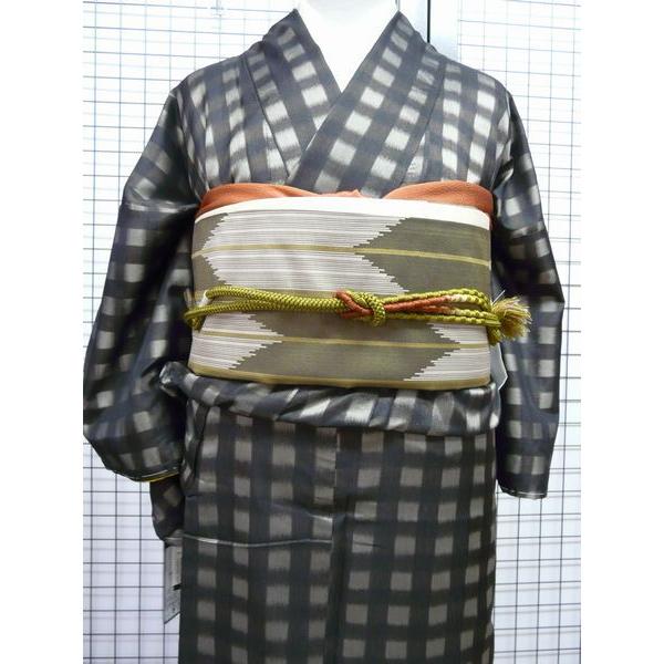 紬お召 正絹仕立上 プレタ Mサイズ 着丈158cm 裄63.5cm 014_1