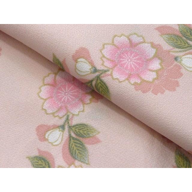 きもの 洗える 着物 単衣 L ピンク色に花柄 273 : いけのや - 通販 