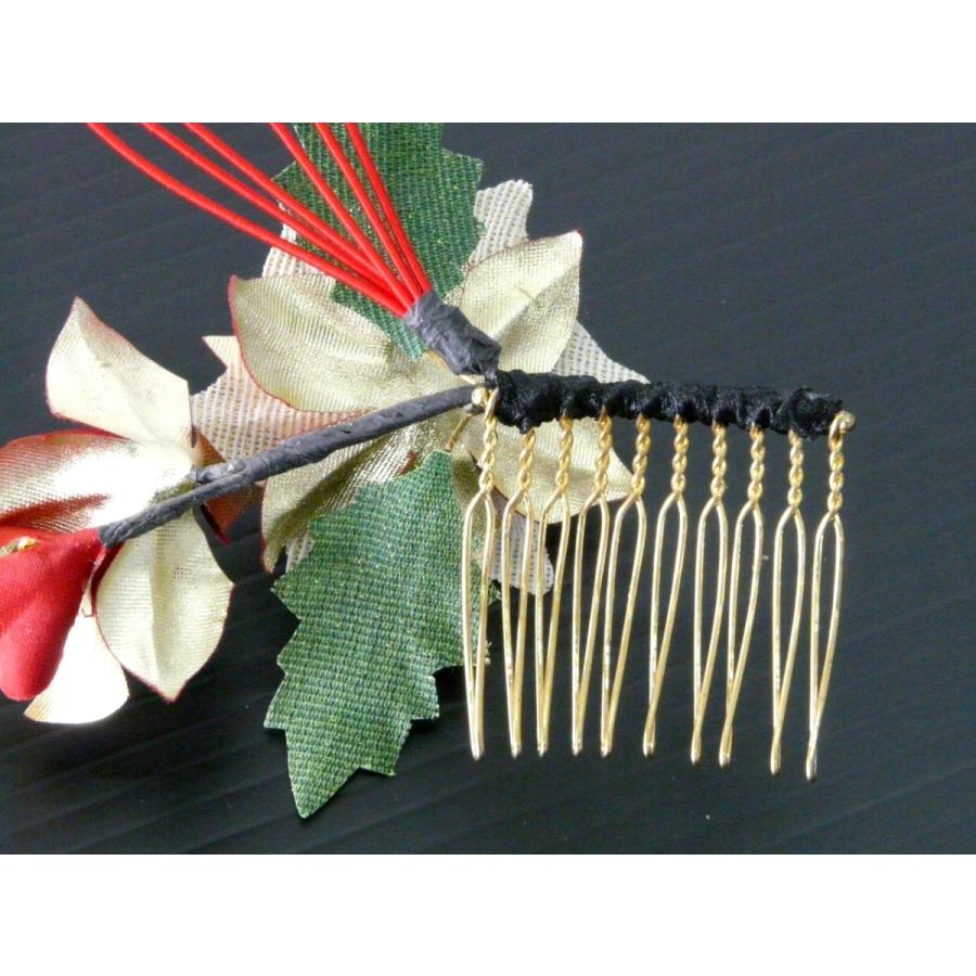髪飾り 成人式 和装 花 水引 赤 コーム 108 Fsk 108 いけのや 通販 Yahoo ショッピング